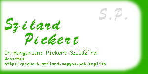 szilard pickert business card